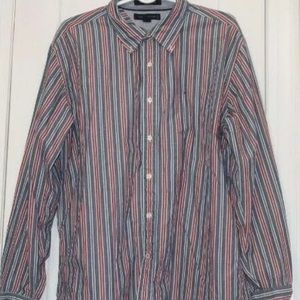 80's XL Tommy Hilfiger Striped Buttoned Down